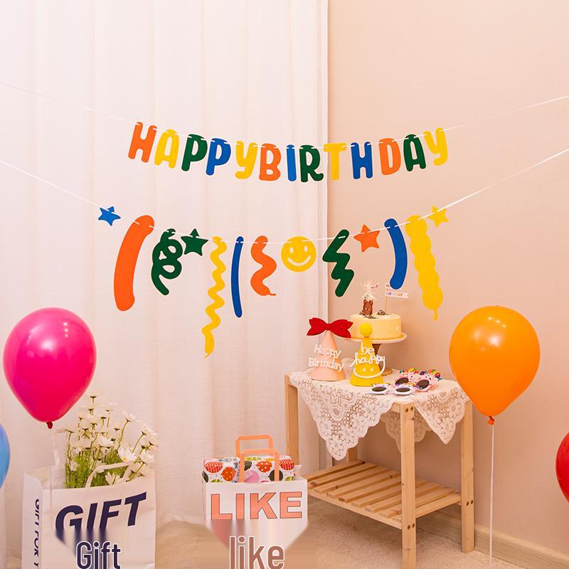 Happy Birthday Banner für die erste Party eines Babys Dekoration
