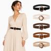 Alloy Metal Buckle Decorative Waistband Gradient Round Ring Buckle Versatile Waist Strap  For Women