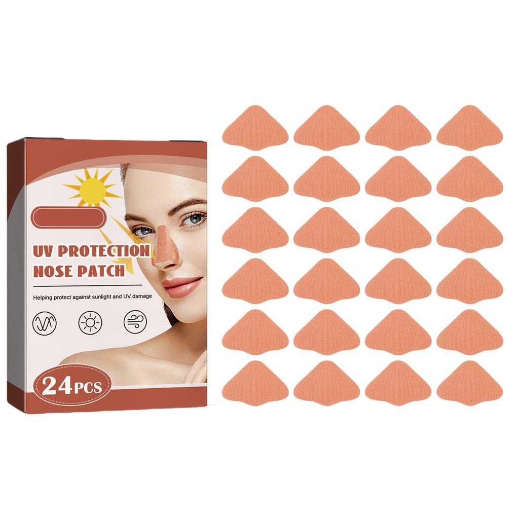 24Pcs Outdoor Sunblock Guards Nose Cover Stickers Sun Protection Nose Patches Nose Sunblock Patches for Men Women