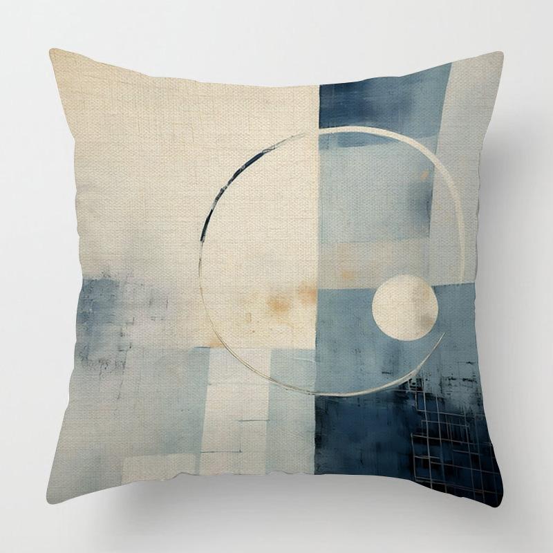 Home Decor Abstract Circles Geometric Pillow Covers Pattern Cushion Cover Suitable For Sofa Bedroom Car Pillow Cover