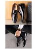Men's Patent Leather Formal Shoes - Shiny Cowhide Pointed Toe Wedding Dress Shoes