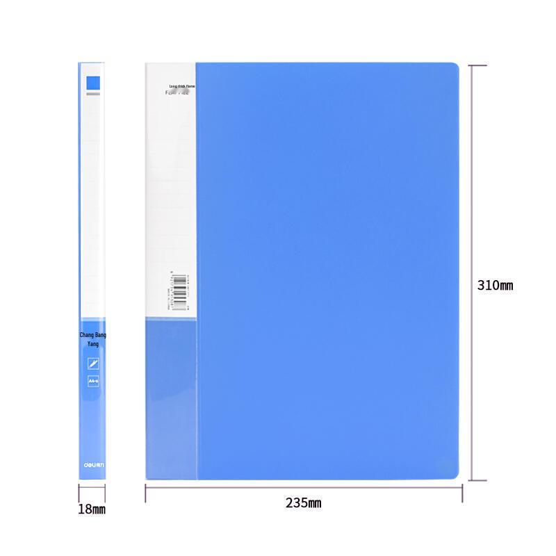 Deli 5308 A4 Strong PP Plastic Document Organizer with Long Press Clip & Board Clip