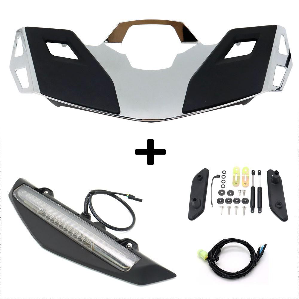 Honda Gold Wing GL1800 Motorcycle Accessories: Lights, Brake Lights, Turn Signals, Rear Luggage Rack, Seat Bracket, and Tail Components.