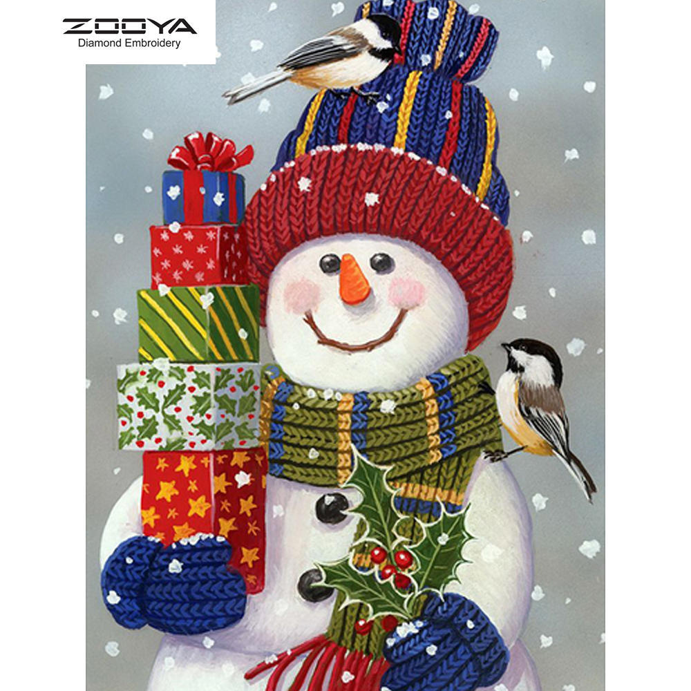 

ЗООЯ DIY 3D Алмазная картина Снеговик Вышивка Крестом Ремесло Стежок Домашний декор