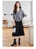 Women's Batwing Sleeve Cardigan and Skirt Set - Trendy 2025 Autumn Fashion