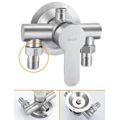 Shower Faucet Hot And Cold Water Mixer Valve Wall Mounted Triple Bathtub Faucet Stainless Steel Basin Faucets Shower Switch