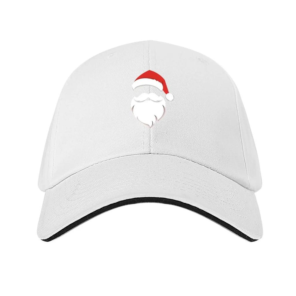 Christmas hat and santa white beard Baseball Cap Luxury man cap Unique hats Golf Wear hard hat Womens Golf Wear Mens