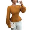 Temperament Long Sleeve Shirt Pullover 2025 Autumn Fashion Versatile Casual Women's Wear