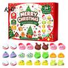 Christmas Party Supplies for Students 2026 Dumplings Advent Calendar with 24 Mini Bun Squeeze Collectible Toys Boys Girls Toys, Festive Countdown Box,