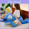 Schattige Slapende Stitch Knuffel Eend Pluche Speelgoed Pop Voor Gezellige Kamer Decoratie Cadeaus