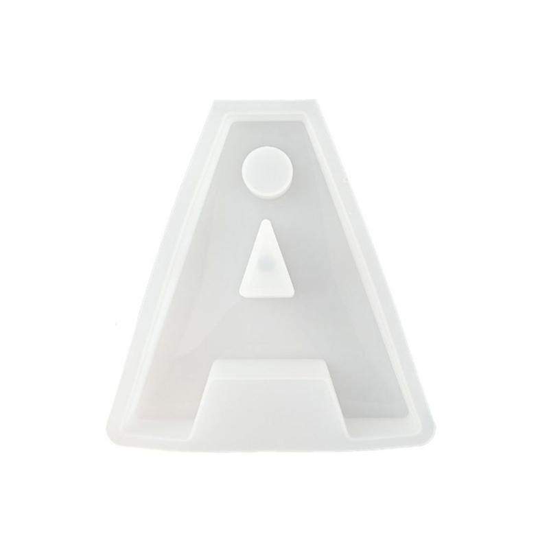 English Letter Shape DIY Silicone Mold 3D Handmade Candle Holder Molds Gypsum Resin Mold Craft Candlestick Mould Decor