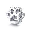 WOSTU 925 Silver Circle Charm Round CZ Bead Bead Clip Fit Reflection Charm Bracelet Jewelry Accessories CQX101