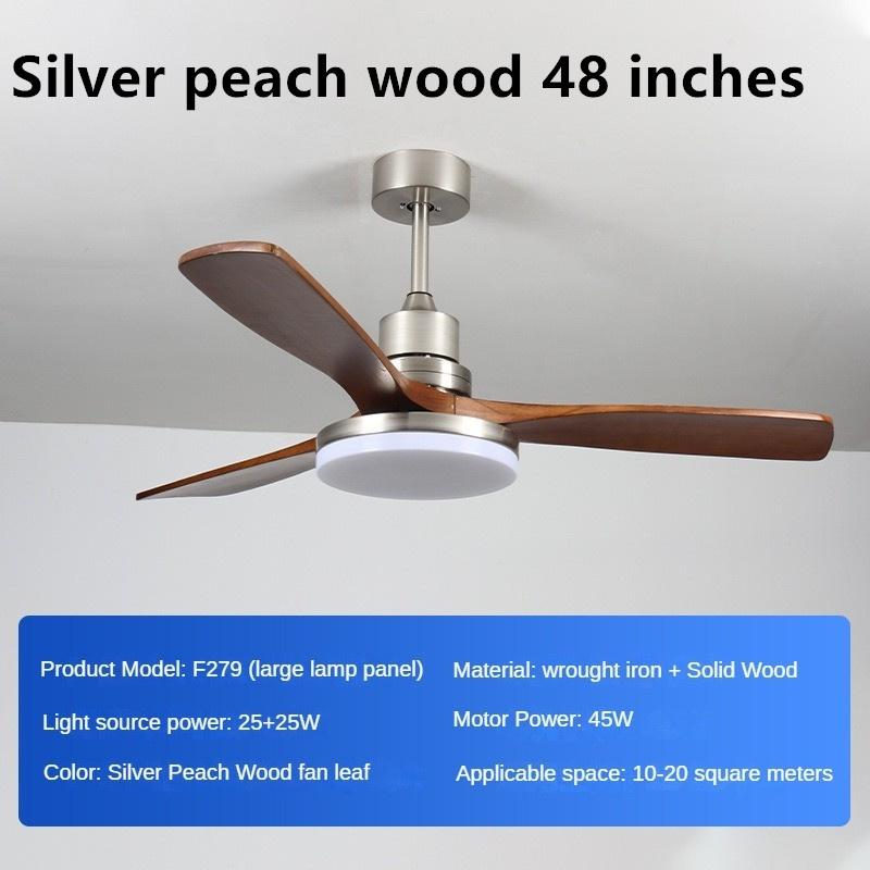 45W Domácnost Inteligentní proměnná frekvence Obývací pokoj Osvětlení elektrického ventilátoru Masivní dřevo Retro Osvětlení ventilátoru pro restaurace Plná specifikace