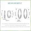 WOSTU S925 Luxury Wedding Earrings 925 Sterling Silver Zircon Star Hoop Earring Women Engagement Pendients Party Jewelry Gift