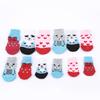 Pet Silicone Gel Print Cat Shoes Slippers Dog Socks Knitted Socks Paw Protector