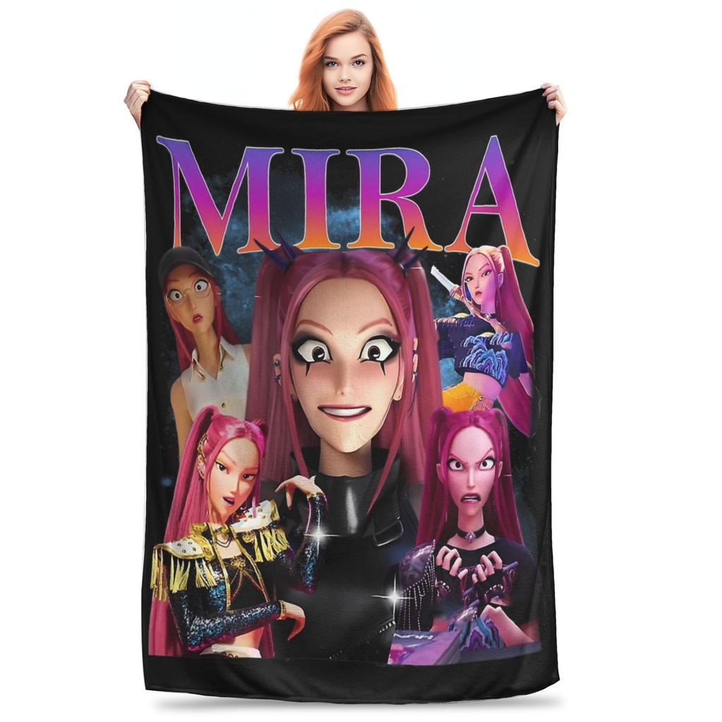 Saja Boys Kpop Demon Hunters Blanket Fleece Spring/Autumn Jinu  Multifunction Warm Throw Blankets for Sofa Car Quilt