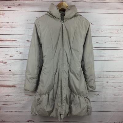 Rope High Ratio 80% Down Coat Outer 9AR Women M Light Beige Long Belted(USED)