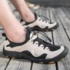 Men's Summer Breathable Odor-Resistant Mesh Leather Non-Slip Hiking & Outdoor Sports Shoes
