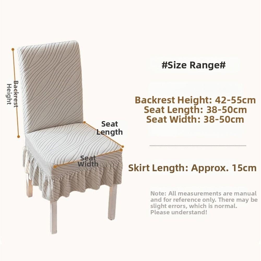 Jacquard Dining Chair Cover Waterproof Elastic Stretch Chair Cushion Cover Solid Color Parson Chair Slipcovers Home Dining