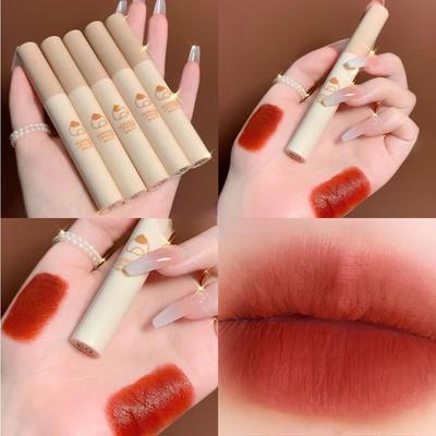 Lip Glaze Set Matte Mist Velour Lip Mud Natural White Non-stick Cup Moisturizing and Hydrating Lip Balm Waterproof Lipstick Long-lasting Set Makeup