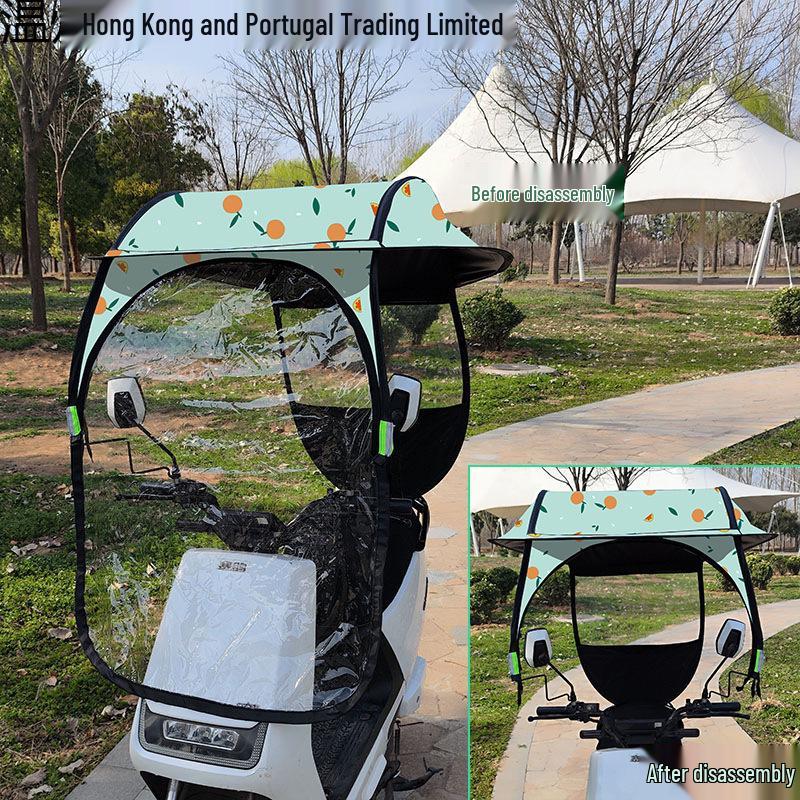 Stříška na elektrokolo: Plážový přístřešek odolný proti dešti a větru