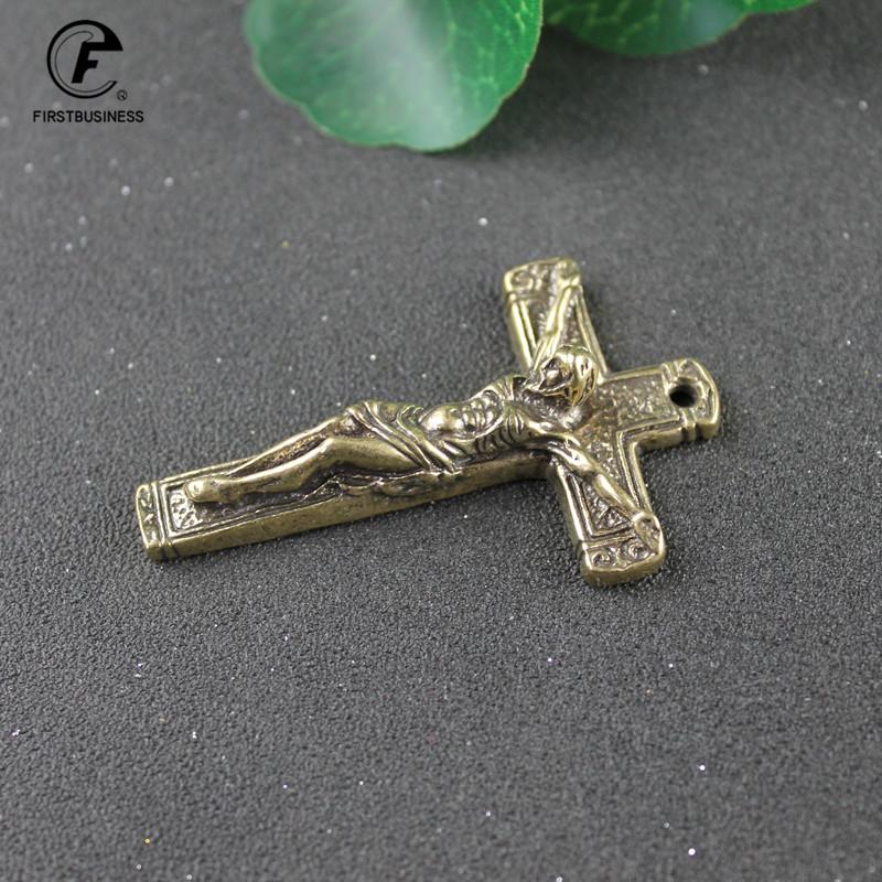 Jesus Cross Necklace Jewelry Copper Jesus Orthodox Cross Church Souvenirs Cross Keychain Jesus' Redemption Keychain Jesus Statue