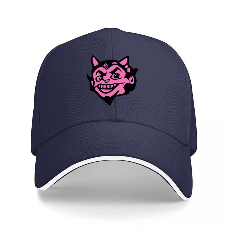 Cheshire Cat Pink Smile Baseball Cap Black Adjustable Hat with Iconic Grin Design for Fashion and Casual Wear