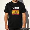 Vintage Style Espania Flag Soccer Graphic Tshirt Espania Summer Unisex Cotton Short Sleeve Soccer Fan Casual Daily Life Clothing