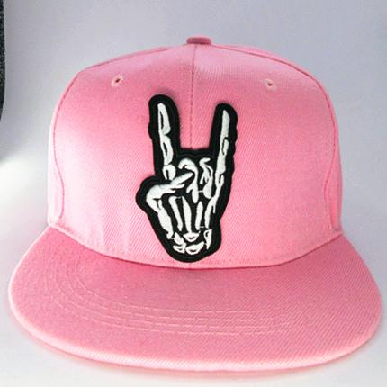 LDSLYJR Skull Gesture Embroidery Cotton Baseball Cap Hip-hop Cap Adjustable Snapback Hats for Men and Women 67