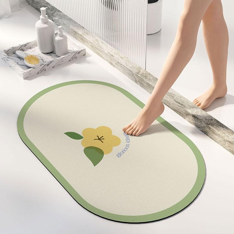 

Водопоглощающий коврик для ванной в скандинавском стиле, противоскользящий мягкий коврик для ног с диатомовой грязью, сухой коврик для ног 40 * 60Cm