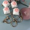 LED Pink Cat Claw Keycap Key Chain Mechanical Keyboard Key Cap Pendant  Mechanical Keyboard