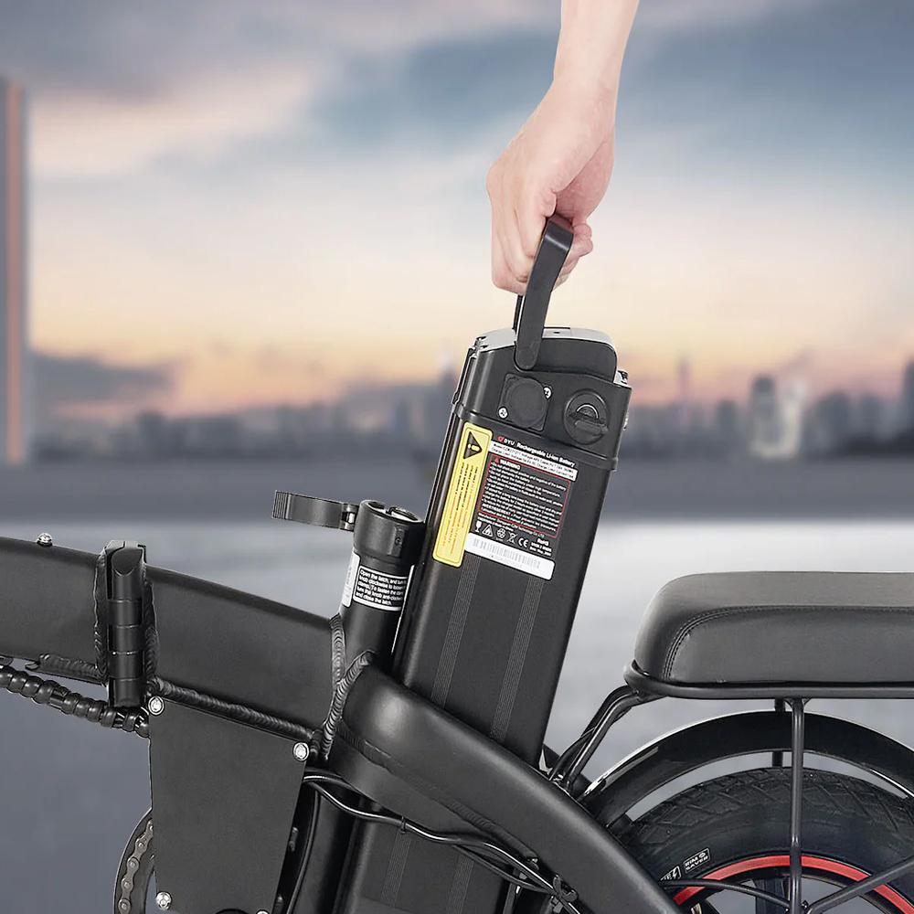 Electric Bike Foldable DYU 14" 250W Motor Top Speed 25Km/h 48V 7.8AH Max Range 60Km Black A5