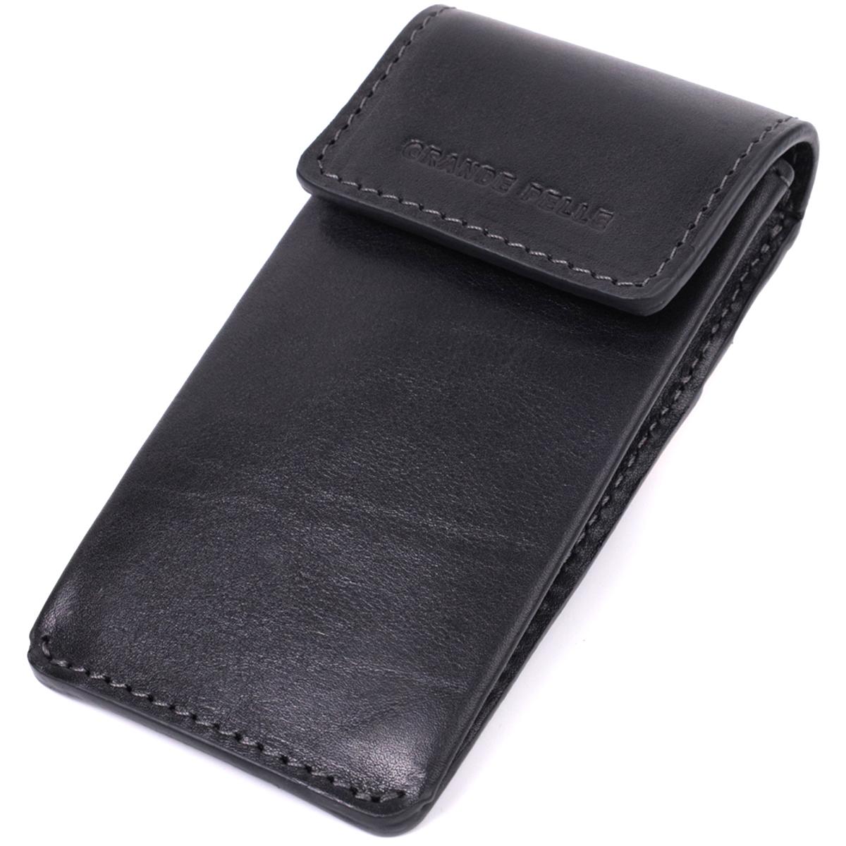 

Ключница футляр из натуральной кожи GRANDE PELLE Key Wallet 22568 Черный