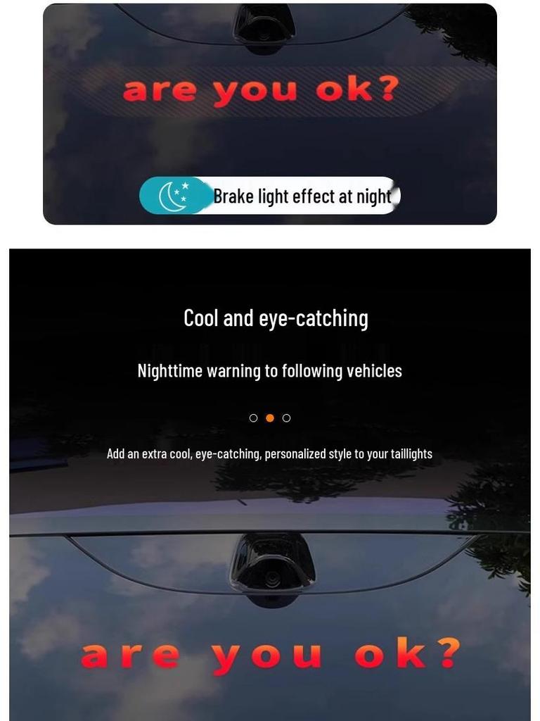 Xiaomi SU7 Brake Light Projection Board Tail Light Sticker for Personalized Modification