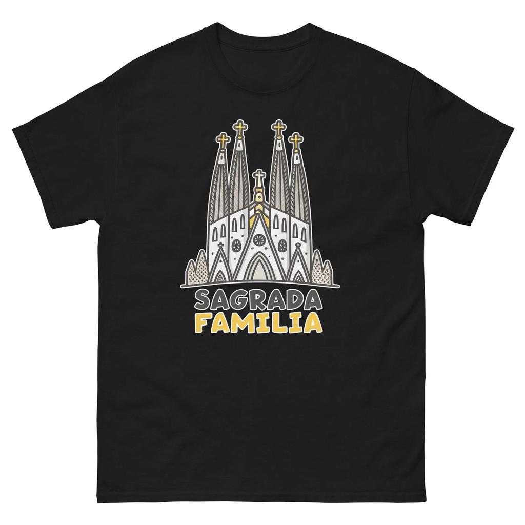 T-shirt da Viaggio Attrazione Landmark Sagrada Familia