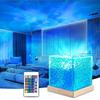Ocean Wave Aurora Projector Light Ultra Quiet USB Powered 16 RGB Colors Water Ripple Lamp for Bedroom Night Use