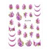 Ins Style Floral Butterfly Rose Self-Adhesive Nail Art Stickers, Same Style as Douyin & Xiaohongshu