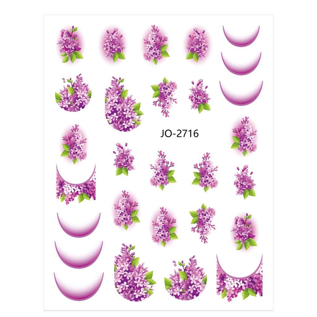 Ins Style Floral Butterfly Rose Self-Adhesive Nail Art Stickers, Same Style as Douyin & Xiaohongshu