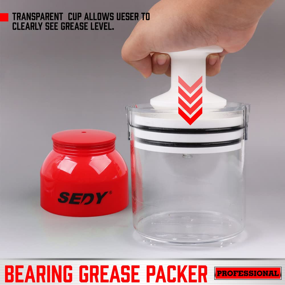 Premium Bearing Packer Kit, Handy Wheel Bearing Packer Tool Portable Wheel Bearing Grease Packer, Effortlessly Flushes Old Grease And Repacks Wheel