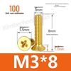 Copper Phillips Countersunk Head Machine Screws, Sizes M2–M4, Lengths 6/8/10/12mm