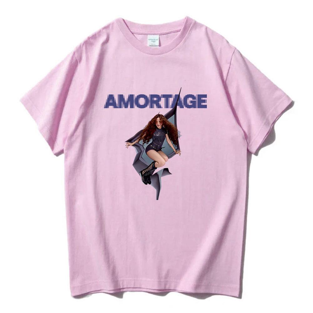 Streetwear Korejská zpěvačka JISOO AMORTAGE Tričko Pánské oblečení Hip Hopová trička Ležérní Pánská Dámská Bavlněná trička Hip Hopová Módní Trička