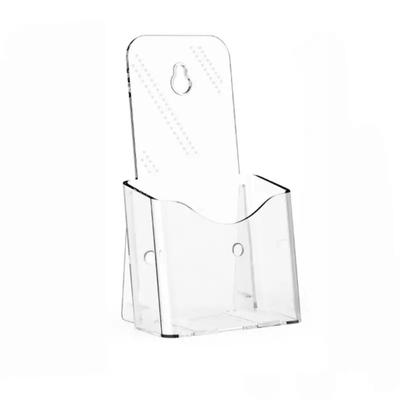 Menu Plastic A6 Brochure Holder Clear Countertop Pamphlet Holder Organizer Transparent Wall Mount Women