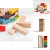 Wooden Stacking Blocks For Kids With Eco Friendly Water Based Paints For Developmental Play