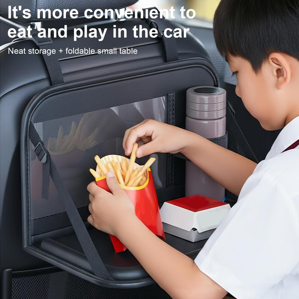 Car Tray For Kids Folding Rear Desk Storage Laptop Holder Car Table For Kids For Toddler Airplane Camping Long Ride Snack Time