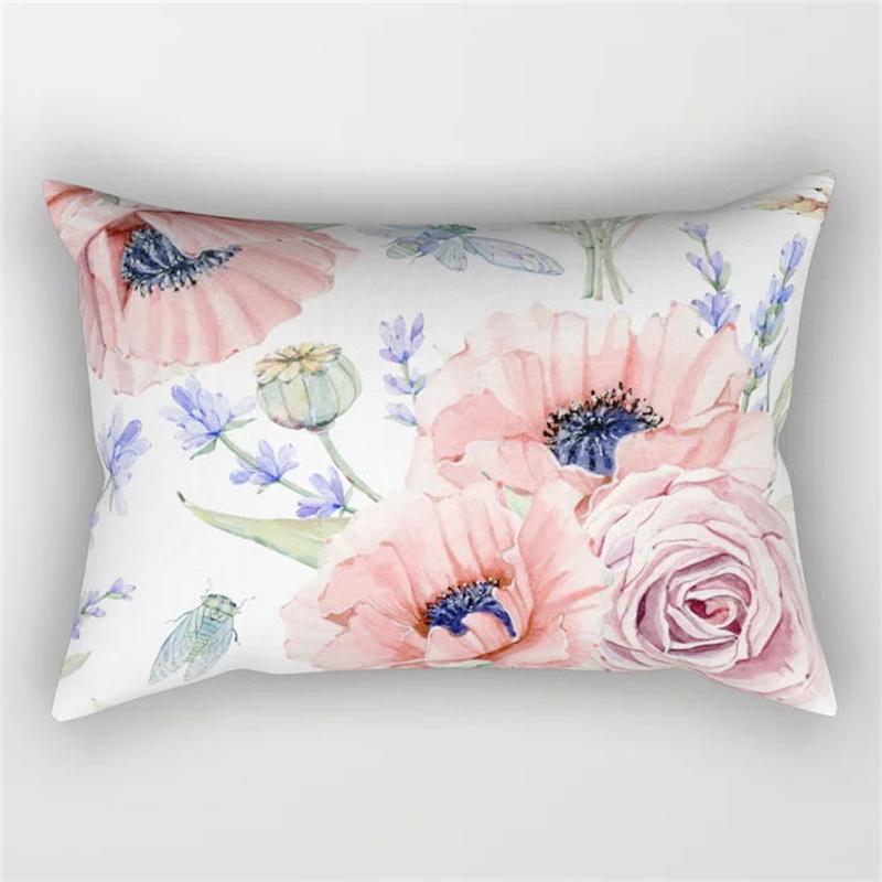 30x50cm Green Tropical Leaves Plant Pillowcase Cactus Flower Polyester Cushion Cover Ins Natural Landscape Pillowslip Home Decor