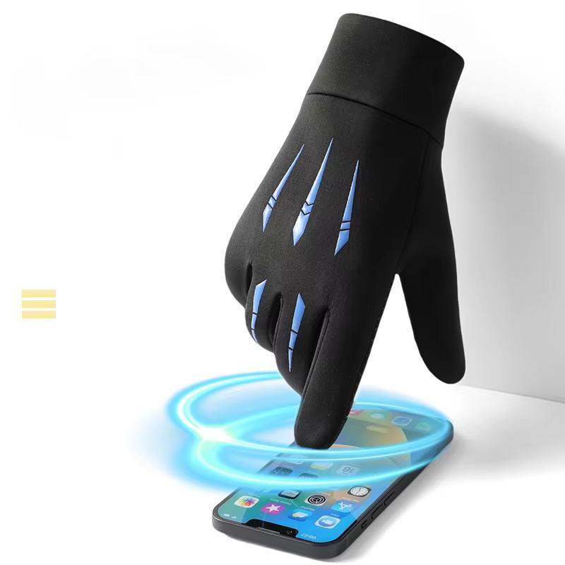 Teplé rukavice pro muže Motocyklové zimní větruodolné rukavice Vodoodpudivé Cyklistické Jídlo s sebou Dotyková obrazovka Rybářské Protiskluzové rukavice