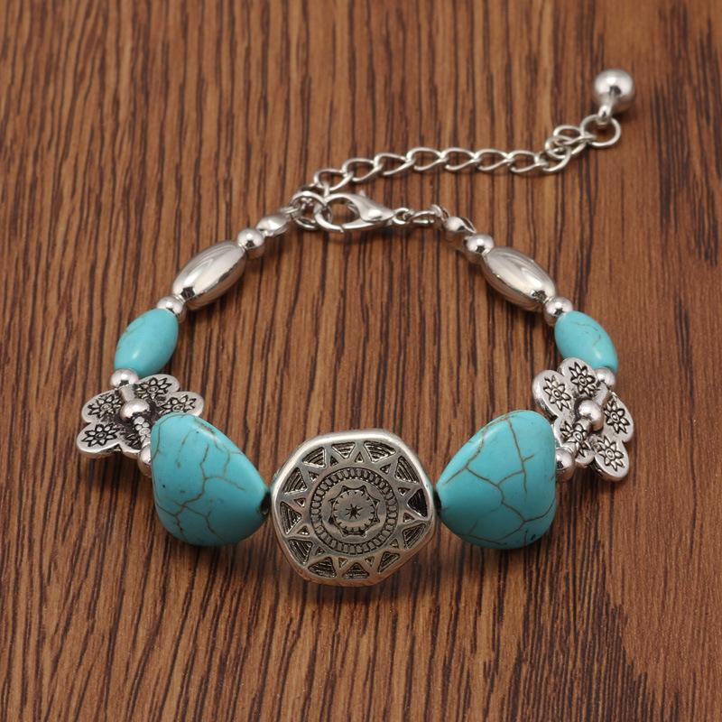 

Модный браслет из бусин для женских украшений синий