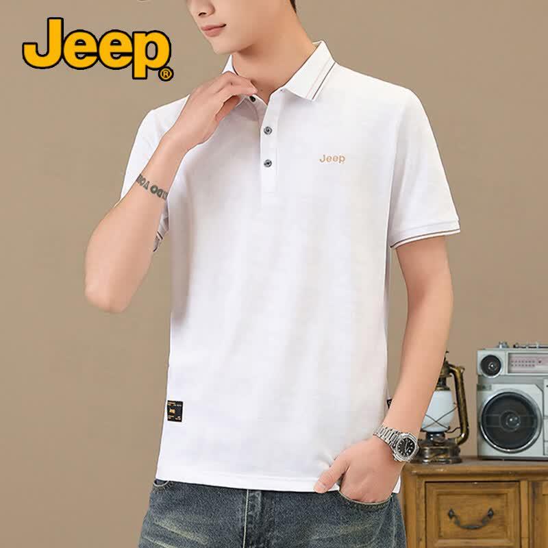 Jeep Men's Premium Silk-Blend Cool-Feel Polo Shirt
