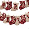 Merry Christmas Banner Unique Hanging for Outdoor Indoor Wall Fireplace