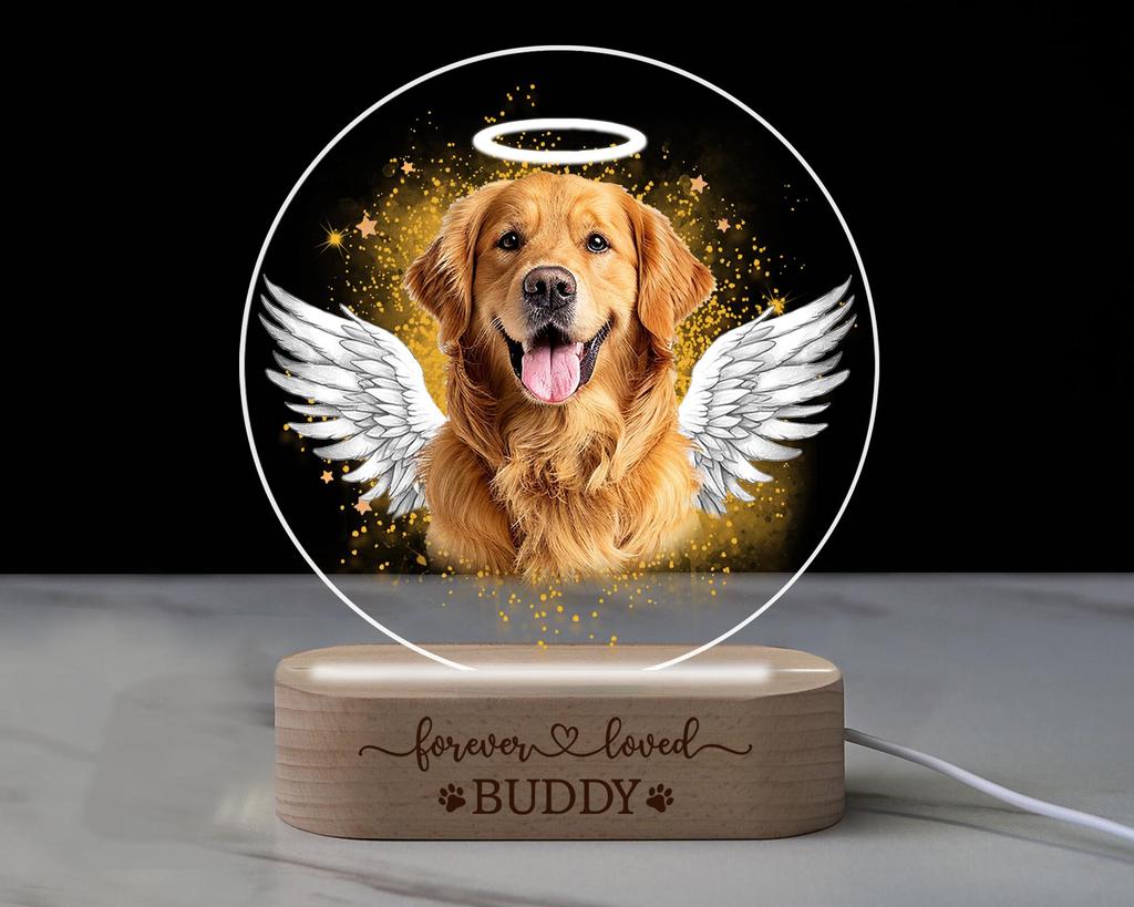 Marco de Fotos Personalizado para Memorial de Perro Placa de Retrato de Mascota Con Nombre del Perro Huella de Pata Regalo Especial de Memorial para Recuerdo de Pérdida de Mascota